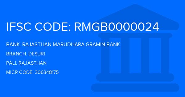 Rajasthan Marudhara Gramin Bank (RMGB) Desuri Branch IFSC Code