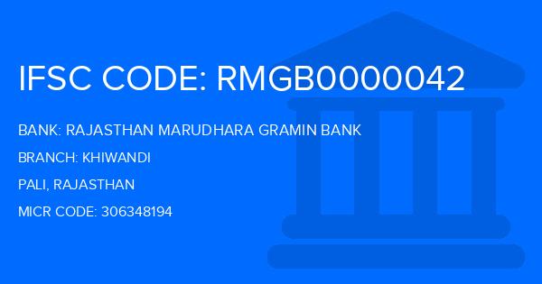 Rajasthan Marudhara Gramin Bank (RMGB) Khiwandi Branch IFSC Code