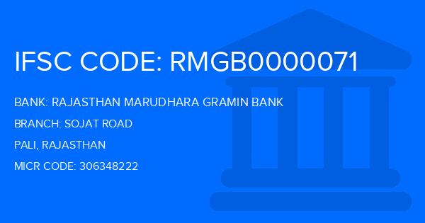 Rajasthan Marudhara Gramin Bank (RMGB) Sojat Road Branch IFSC Code