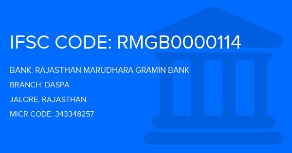 Rajasthan Marudhara Gramin Bank (RMGB) Daspa Branch IFSC Code