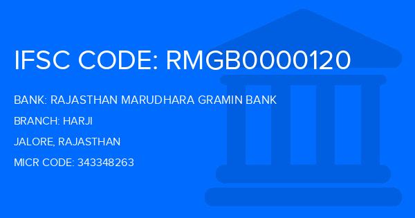 Rajasthan Marudhara Gramin Bank (RMGB) Harji Branch IFSC Code
