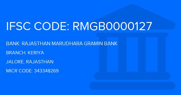 Rajasthan Marudhara Gramin Bank (RMGB) Keriya Branch IFSC Code