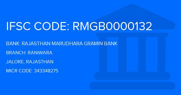 Rajasthan Marudhara Gramin Bank (RMGB) Raniwara Branch IFSC Code