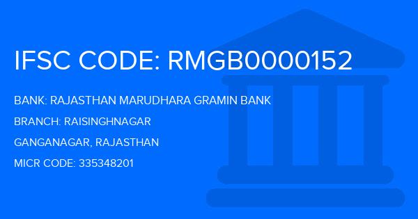 Rajasthan Marudhara Gramin Bank (RMGB) Raisinghnagar Branch IFSC Code