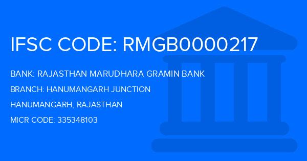 Rajasthan Marudhara Gramin Bank (RMGB) Hanumangarh Junction Branch IFSC Code