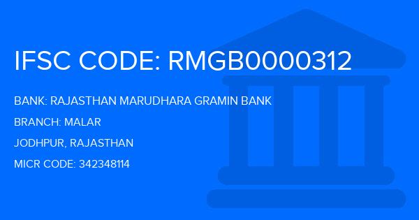 Rajasthan Marudhara Gramin Bank (RMGB) Malar Branch IFSC Code