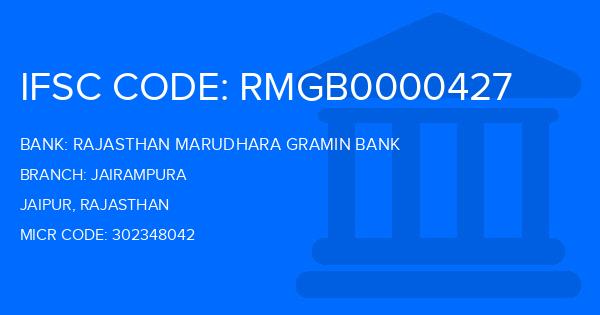 Rajasthan Marudhara Gramin Bank (RMGB) Jairampura Branch IFSC Code