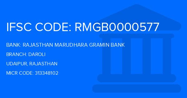 Rajasthan Marudhara Gramin Bank (RMGB) Daroli Branch IFSC Code