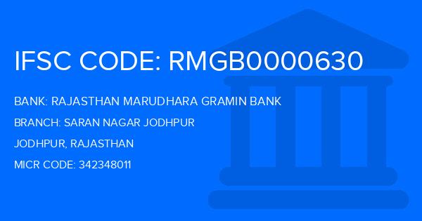 Rajasthan Marudhara Gramin Bank (RMGB) Saran Nagar Jodhpur Branch IFSC Code