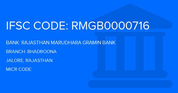 Rajasthan Marudhara Gramin Bank (RMGB) Bhadroona Branch IFSC Code