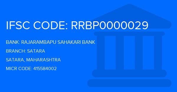 Rajarambapu Sahakari Bank Satara Branch IFSC Code