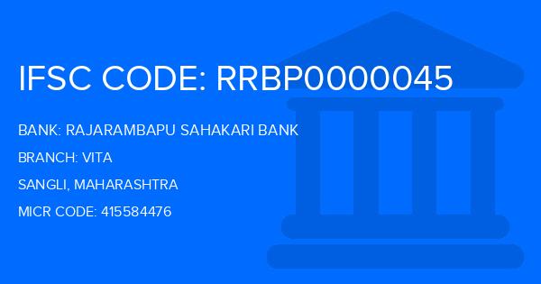 Rajarambapu Sahakari Bank Vita Branch IFSC Code