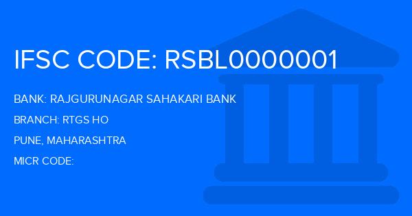 Rajgurunagar Sahakari Bank Rtgs Ho Branch IFSC Code