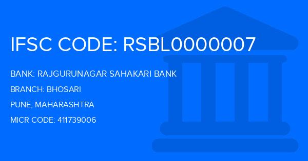 Rajgurunagar Sahakari Bank Bhosari Branch IFSC Code