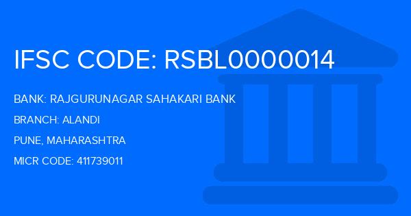 Rajgurunagar Sahakari Bank Alandi Branch IFSC Code