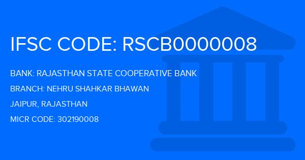 Rajasthan State Cooperative Bank Nehru Shahkar Bhawan Branch IFSC Code