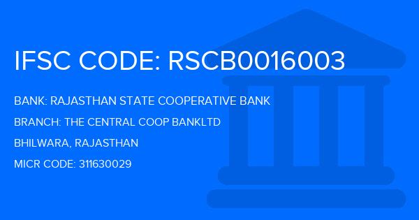 Rajasthan State Cooperative Bank The Central Coop Bankltd Branch IFSC Code