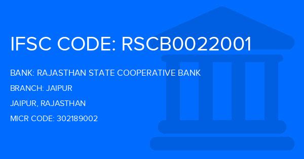 Rajasthan State Cooperative Bank Jaipur Branch IFSC Code