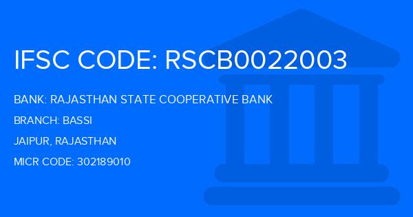Rajasthan State Cooperative Bank Bassi Branch IFSC Code