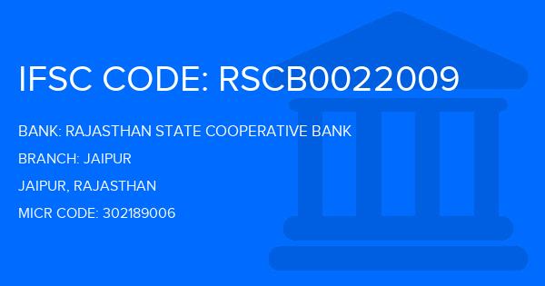 Rajasthan State Cooperative Bank Jaipur Branch IFSC Code