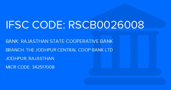 Rajasthan State Cooperative Bank The Jodhpur Central Coop Bank Ltd Branch IFSC Code