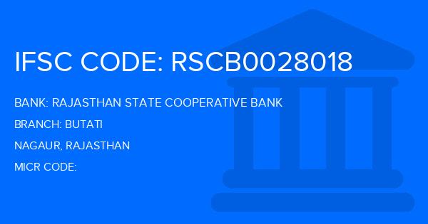 Rajasthan State Cooperative Bank Butati Branch IFSC Code