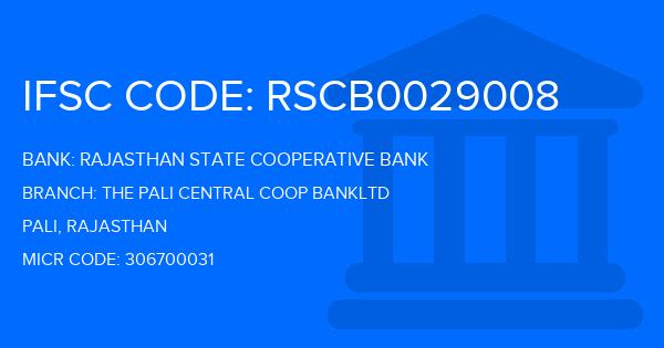 Rajasthan State Cooperative Bank The Pali Central Coop Bankltd Branch IFSC Code