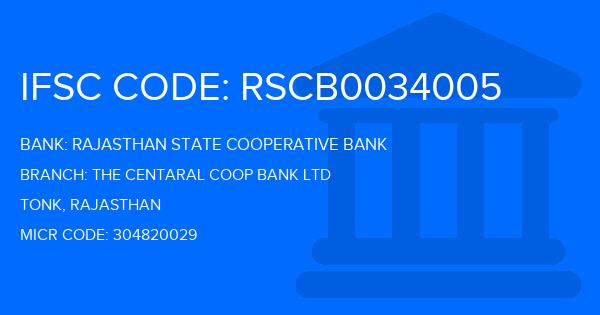 Rajasthan State Cooperative Bank The Centaral Coop Bank Ltd Branch IFSC Code