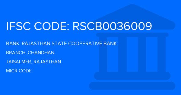 Rajasthan State Cooperative Bank Chandhan Branch IFSC Code