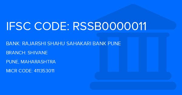 Rajarshi Shahu Sahakari Bank Pune Shivane Branch IFSC Code