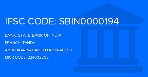 State Bank Of India (SBI) Tanda Branch IFSC Code