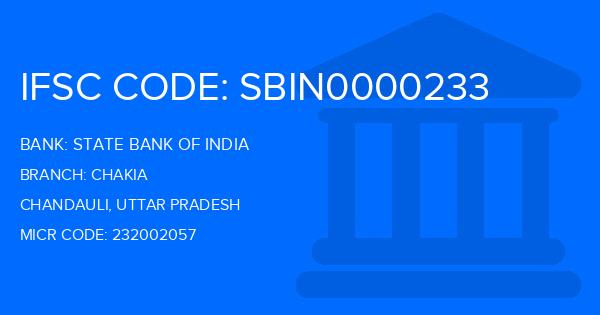 State Bank Of India (SBI) Chakia Branch IFSC Code