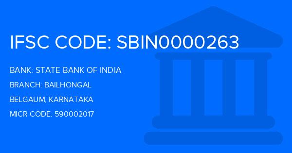 State Bank Of India (SBI) Bailhongal Branch IFSC Code