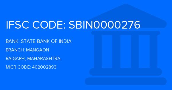 State Bank Of India (SBI) Mangaon Branch IFSC Code