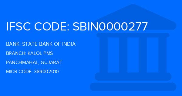 State Bank Of India (SBI) Kalol Pms Branch IFSC Code