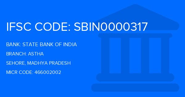 State Bank Of India (SBI) Astha Branch IFSC Code
