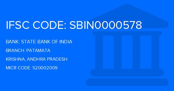 State Bank Of India (SBI) Patamata Branch IFSC Code