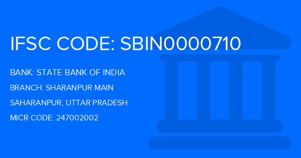 State Bank Of India (SBI) Sharanpur Main Branch IFSC Code