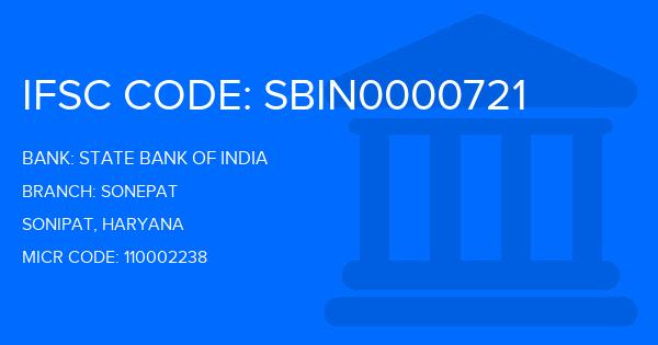 State Bank Of India (SBI) Sonepat Branch IFSC Code