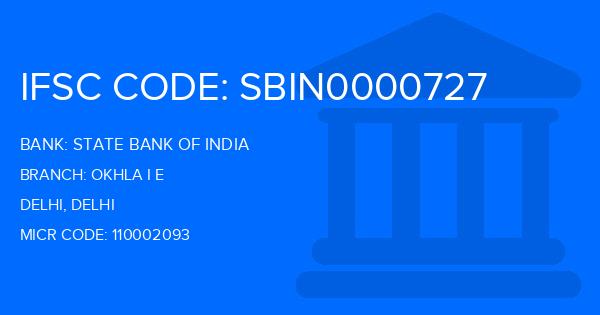 State Bank Of India (SBI) Okhla I E Branch IFSC Code