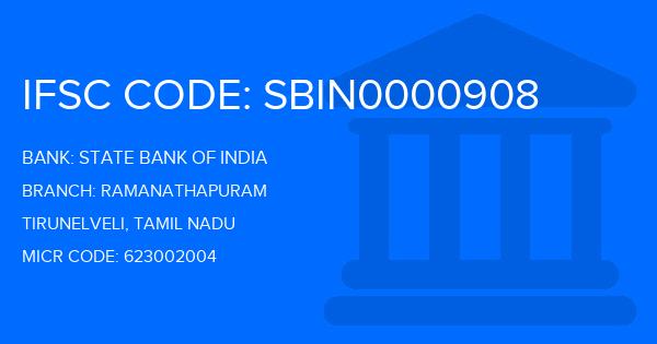 State Bank Of India (SBI) Ramanathapuram Branch IFSC Code