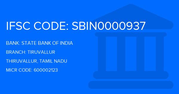 State Bank Of India (SBI) Tiruvallur Branch IFSC Code