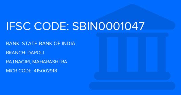 State Bank Of India (SBI) Dapoli Branch IFSC Code