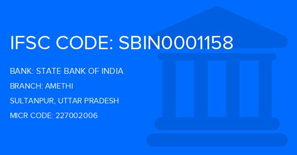 State Bank Of India (SBI) Amethi Branch IFSC Code