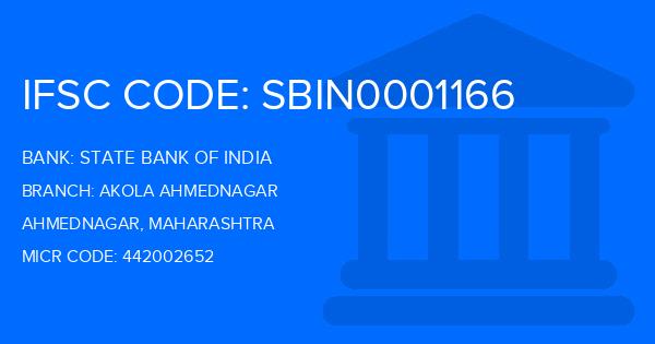 State Bank Of India (SBI) Akola Ahmednagar Branch IFSC Code
