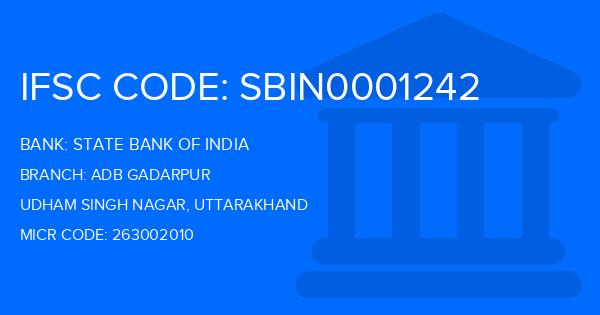 State Bank Of India (SBI) Adb Gadarpur Branch IFSC Code