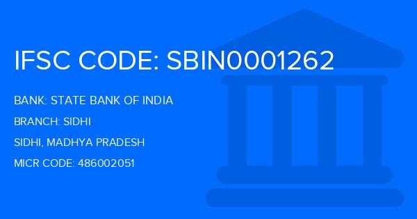 State Bank Of India (SBI) Sidhi Branch IFSC Code