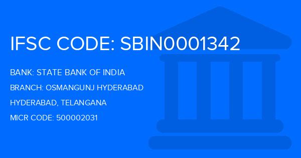 State Bank Of India (SBI) Osmangunj Hyderabad Branch IFSC Code