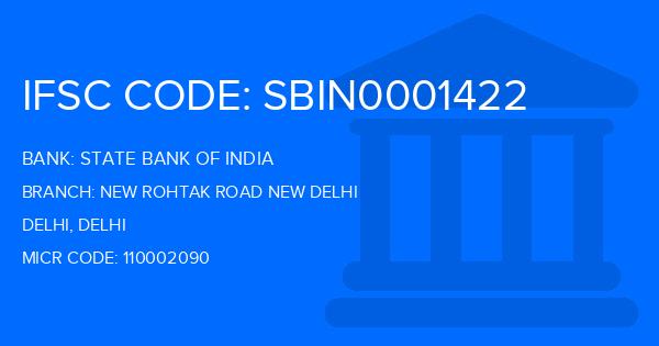 State Bank Of India (SBI) New Rohtak Road New Delhi Branch IFSC Code