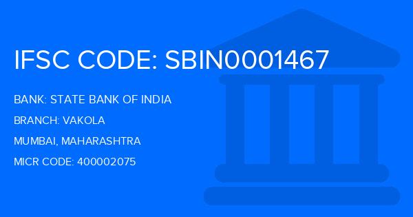State Bank Of India (SBI) Vakola Branch IFSC Code